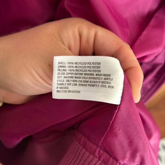 Berry Bold Ava & Viv Quilted Zip Jacket | Plus Size 3X - Picture 7 of 16